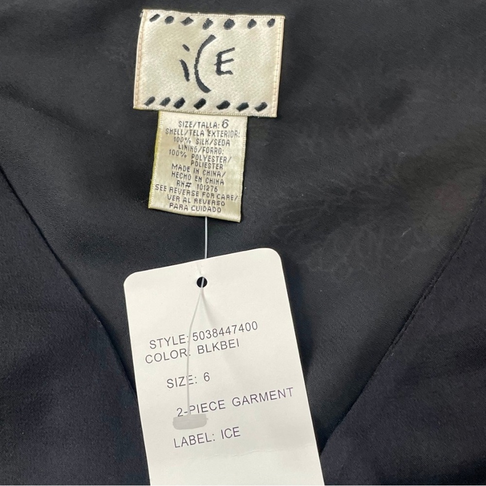 NWT Vintage 90s Y2K Ice Sheer Floral Chiffon Romantic Flowy Top Size 6 - Picture 11 of 11